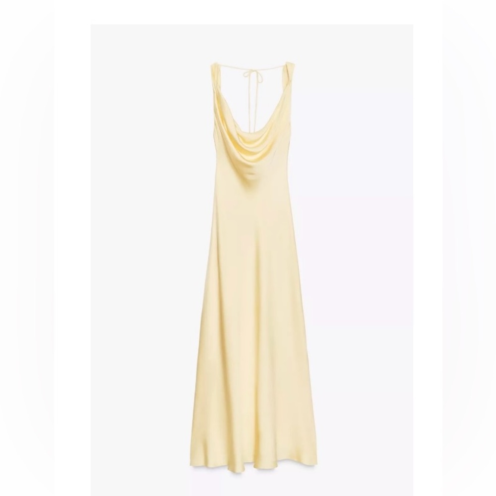 Satin Yellow Dress